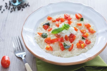 Risotto mozzarella di bufala et tomates cerises