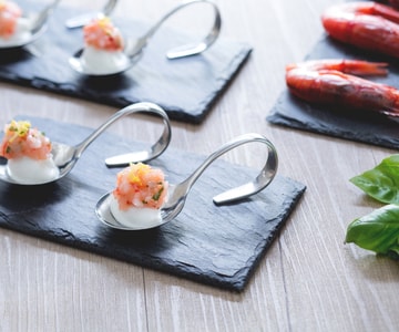 Finger de bufflonne et crevettes