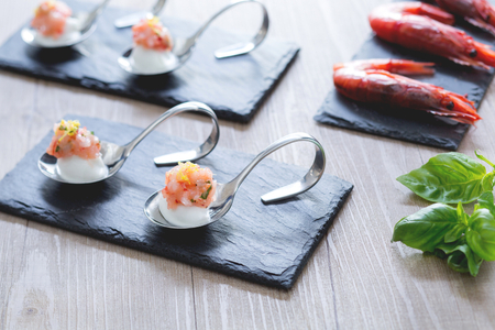 Finger de bufflonne et crevettes