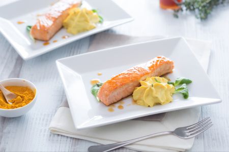 Saumon caramélisé au miel