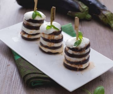 Tour de aubergines et mozzarella