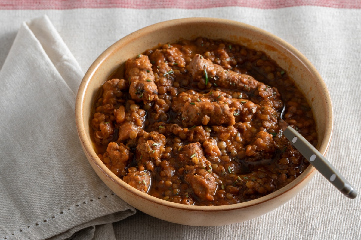 Lentilles et saucisse