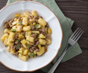 Gnocchi à la saucisse et aux pommes