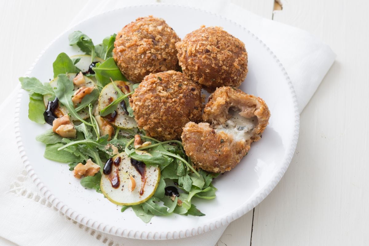 Boulettes poires et Bleu de chèvre