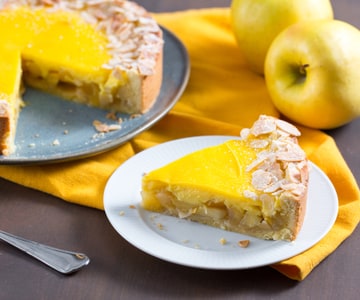 Tarte aux pommes et crème