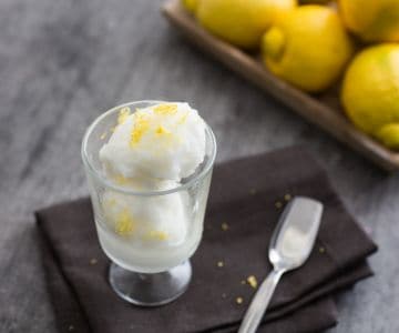 Sorbet au citron sans blancs d'œufs