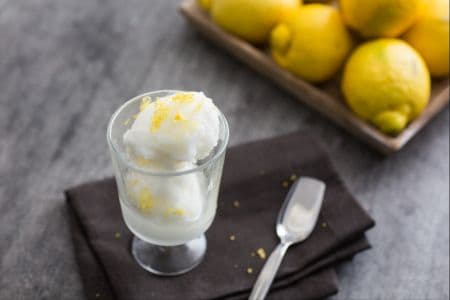 Sorbet au citron sans blancs d'œufs