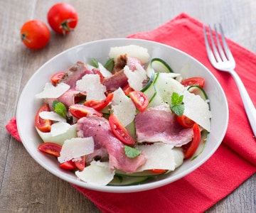 Salade de bœuf épicé et Grana Padano