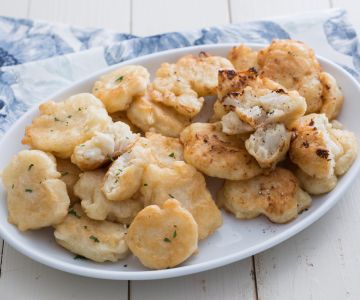 Beignets de morue et chou-fleur