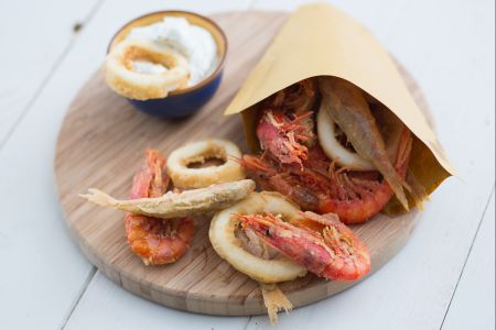 Cuoppo de mer avec mayo au mojito