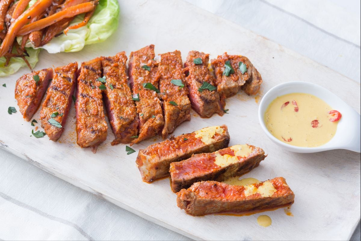 Bœuf émincé aux deux currys