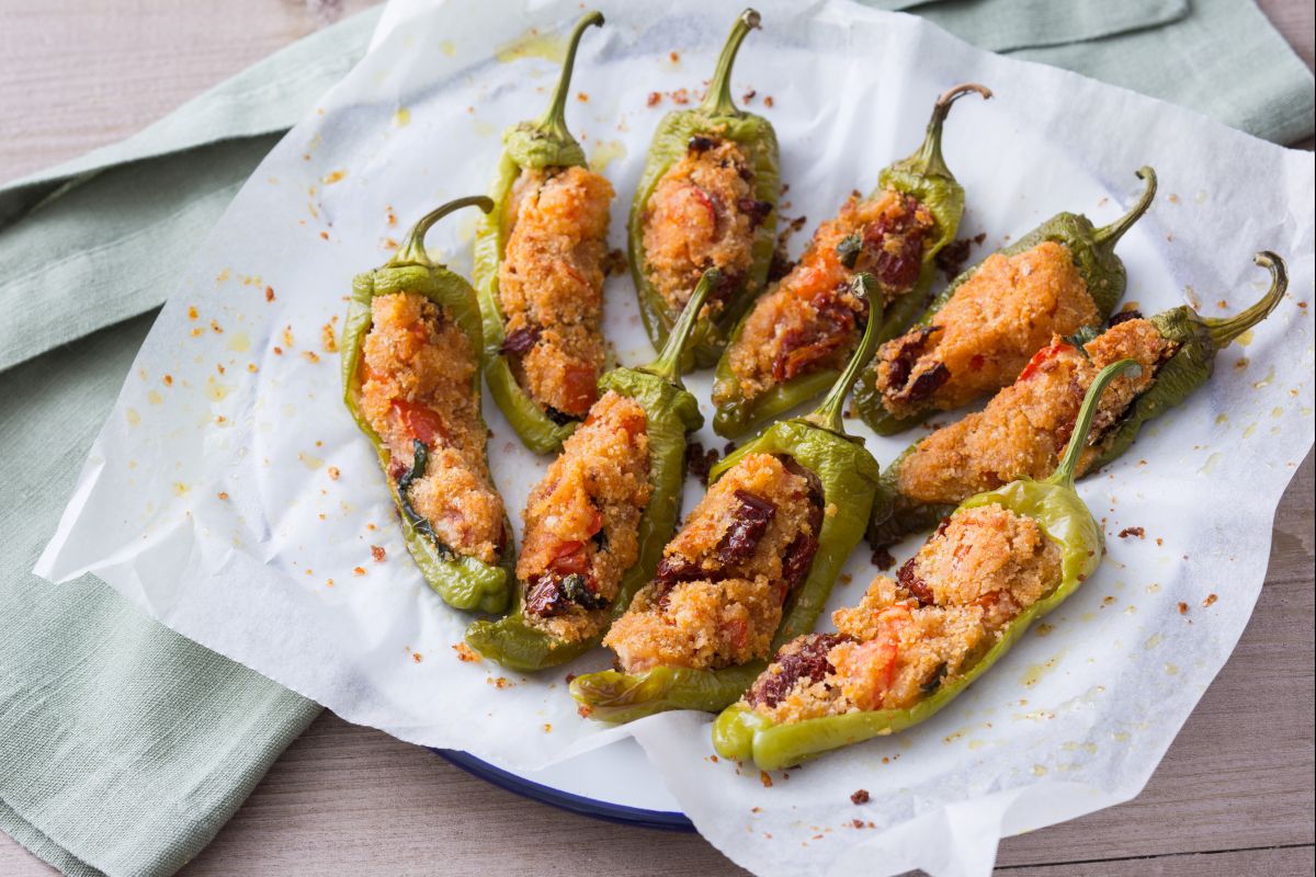 Poivrons verts farcis végétariens