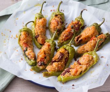 Poivrons verts farcis végétariens