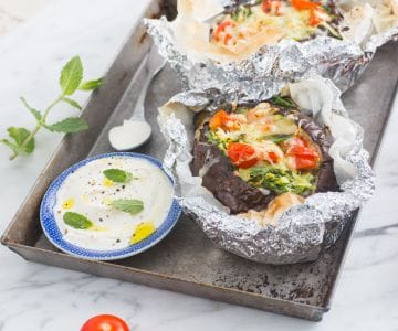 Aubergines en papillote