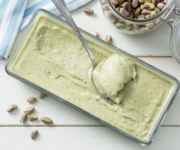 Glace à la pistache sans sorbetière