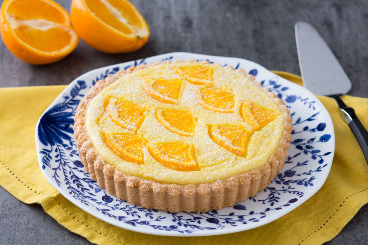 Tarte à la crème à l'orange