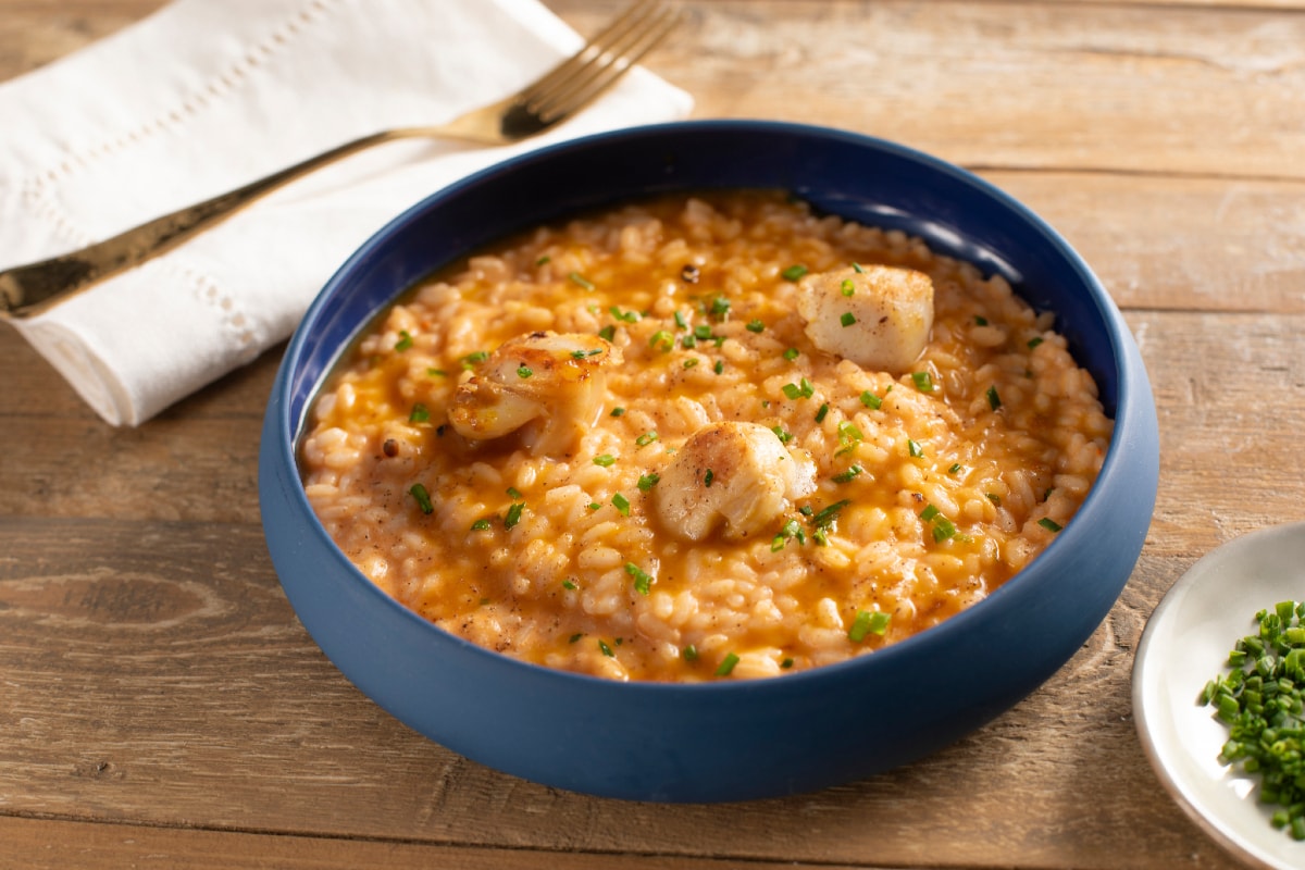Risotto aux noix de Saint-Jacques et agrumes