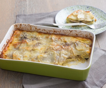 Gratin de pommes de terre et champignons