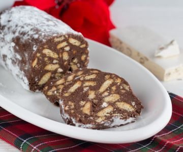 Salami au chocolat et nougat