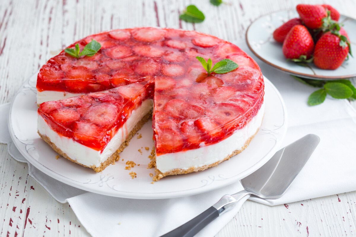 Cheesecake aux fraises sans gluten