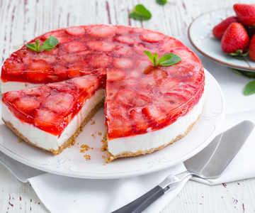 Cheesecake aux fraises sans gluten