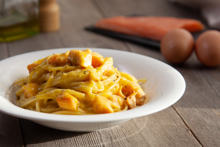 Carbonara de saumon