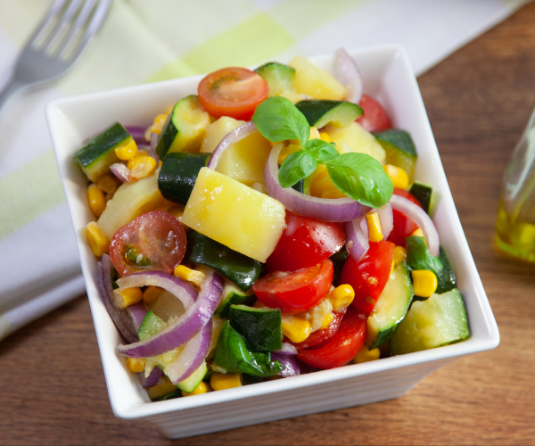 Salade de pommes de terre et courgettes