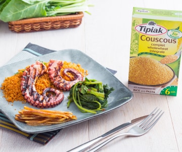 Tentacules de poulpe avec couscous à la paprika