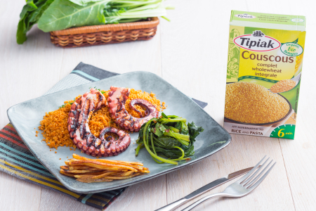 Tentacules de poulpe avec couscous à la paprika