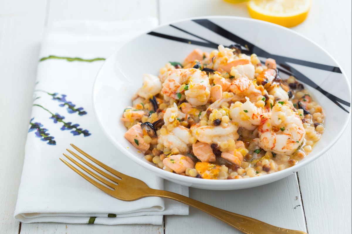 Fregola avec sauce de poisson