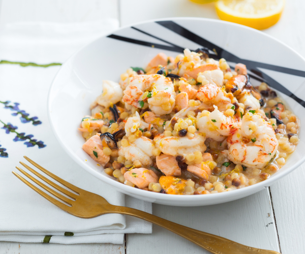 Fregola avec sauce de poisson