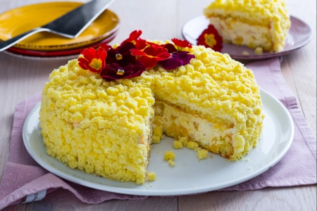Gâteau mimosa à l'ananas