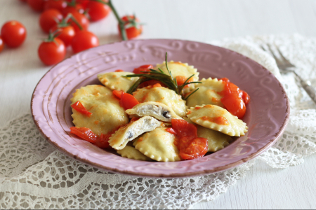 Raviolis aux aubergines