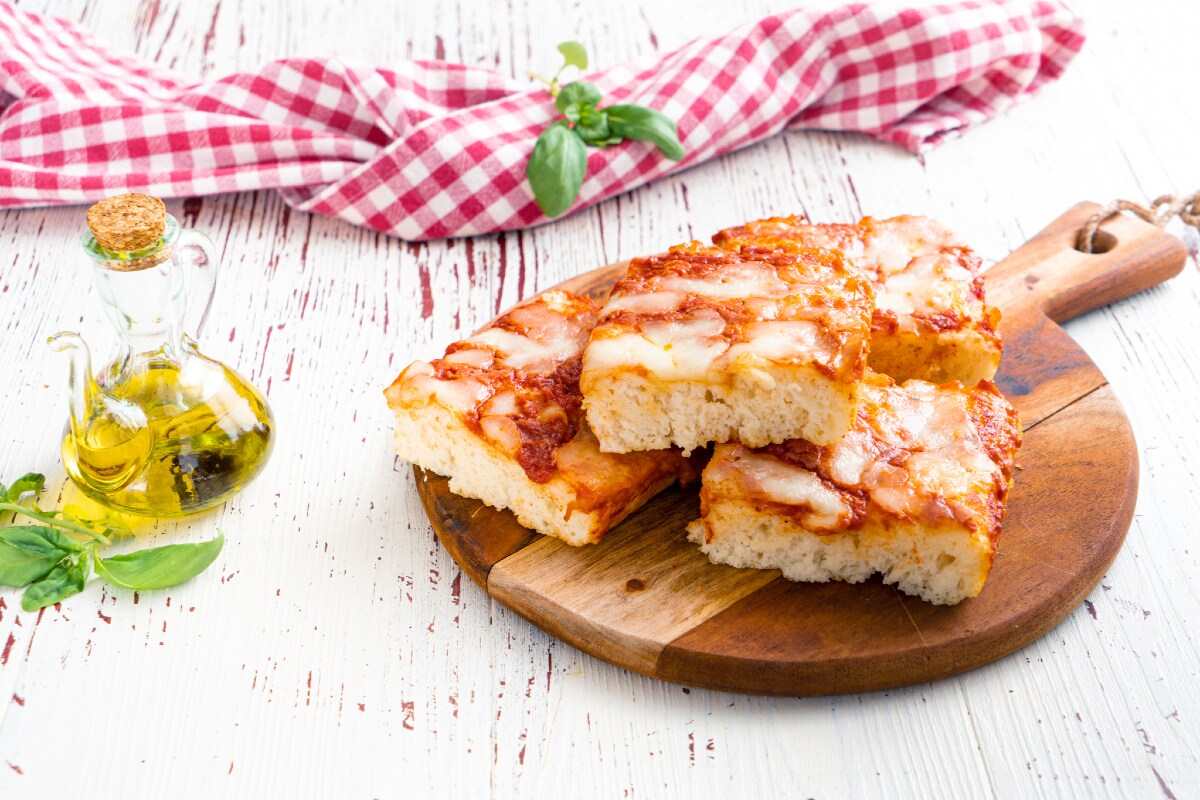 Pizza en plaque sans gluten