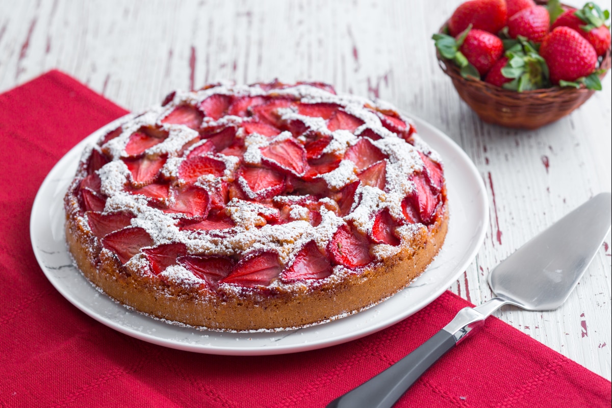 Gâteau d'épeautre et fraises