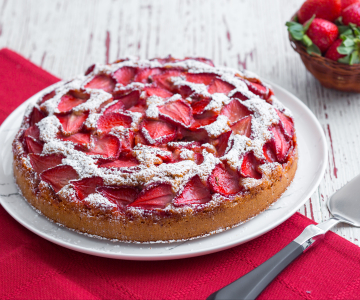 Gâteau d'épeautre et fraises