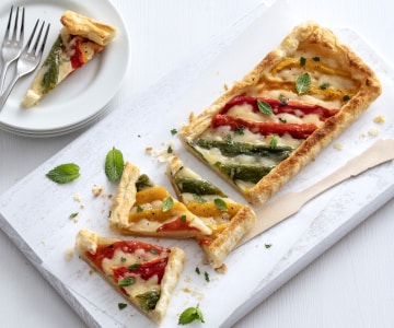 Tarte salée aux poivrons et fromage