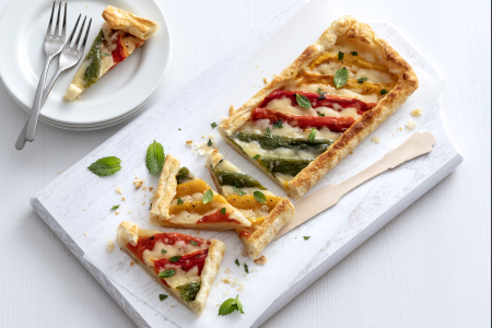 Tarte salée aux poivrons et fromage