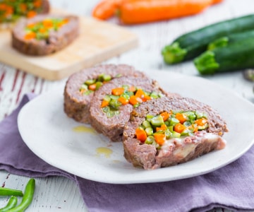 Pain de viande aux légumes et fromage