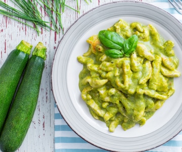 Poulet à la crème de courgettes