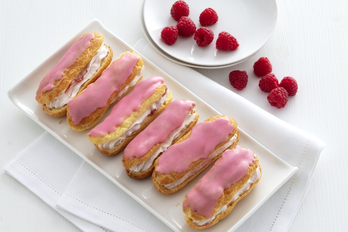 Eclair cheesecake à la framboise