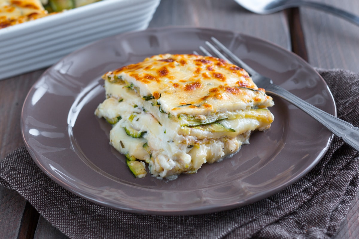 Parmigiana blanche de courgettes