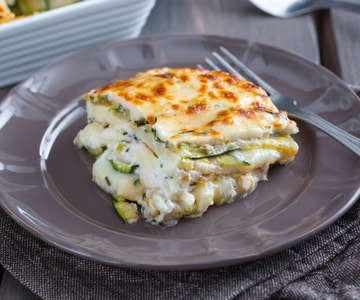 Parmigiana blanche de courgettes