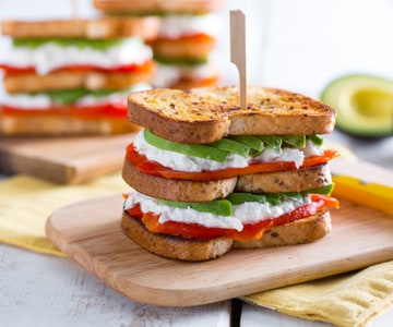 Sandwich tricolore sans gluten