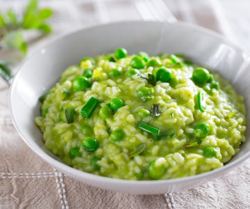 Risotto aux petits pois et pecorino