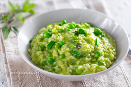 Risotto aux petits pois et pecorino