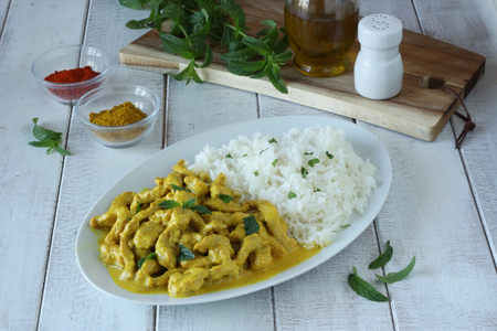 Émincés de poulet au curry