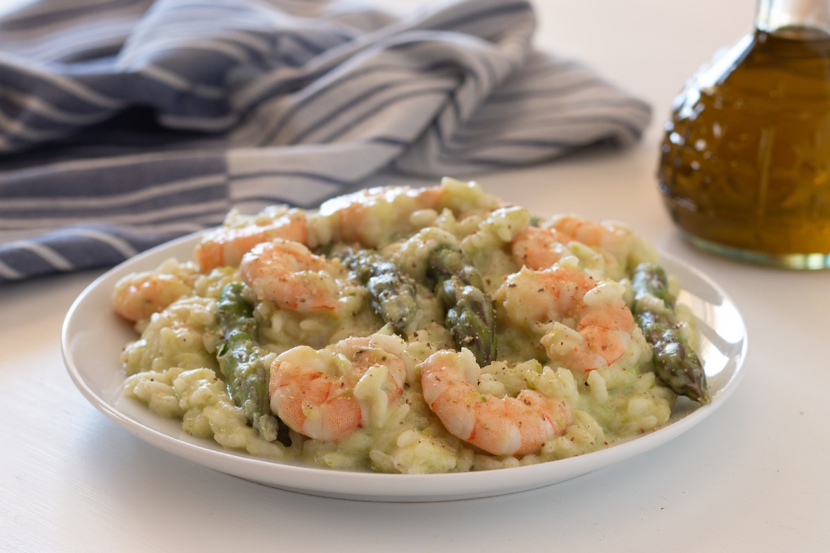 Risotto asperges et crevettes