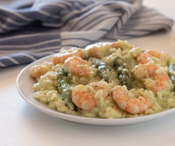 Risotto asperges et crevettes