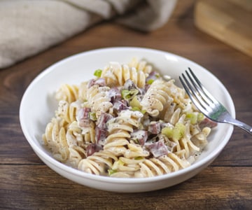 Pâtes à la robiola et speck